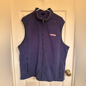 Vineyard Vines Navy Fleece Vest